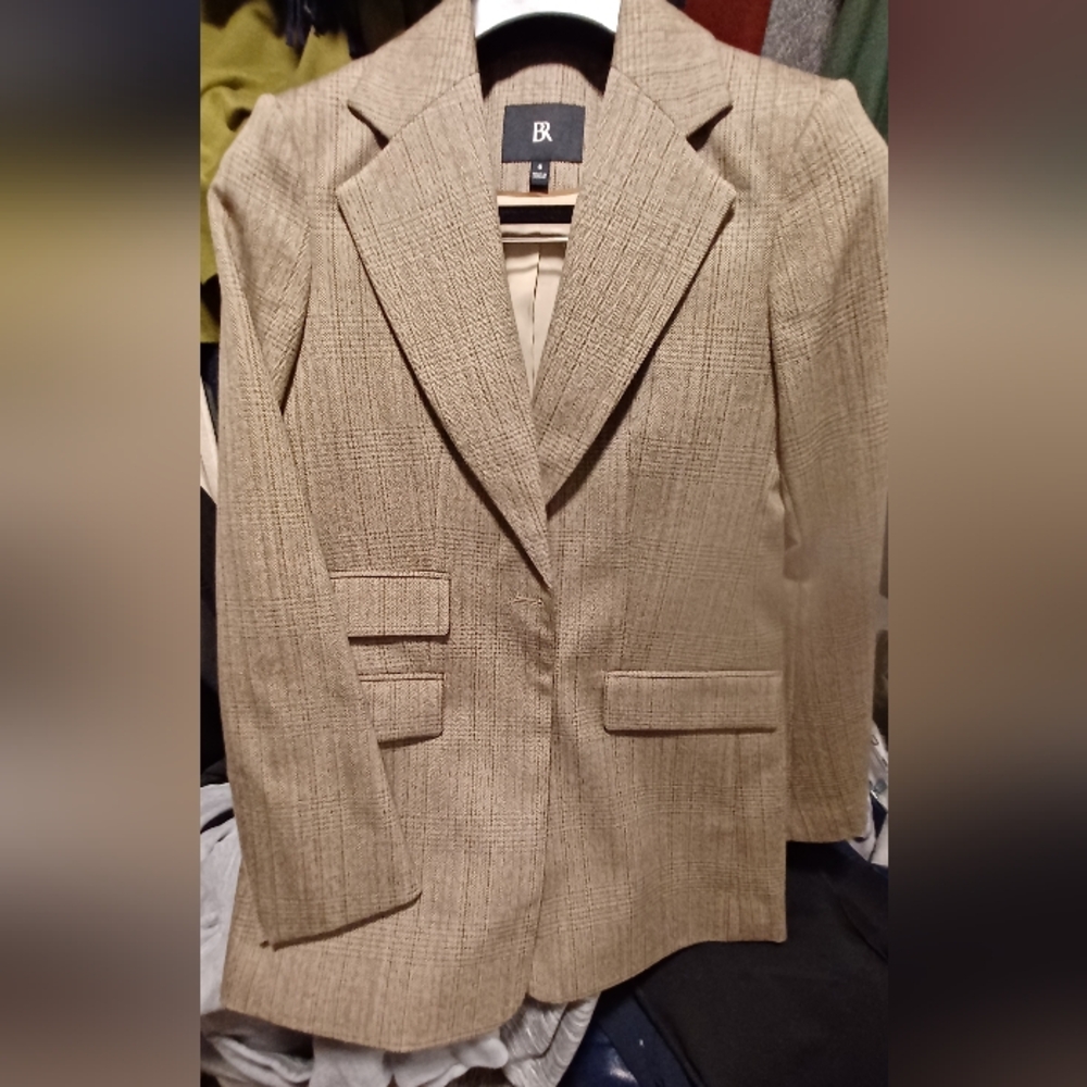Banana Republic herribone suit